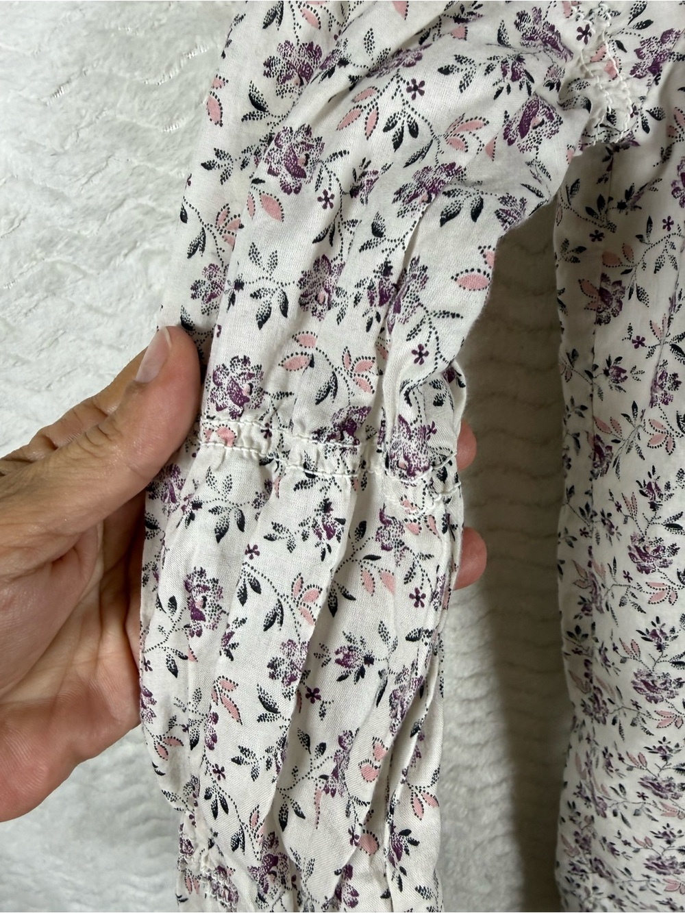 Gap kids Floral Long Sleeve Square Neck Dress - Cream with Mauve. Beautiful 😍 - Picture 6 of 12